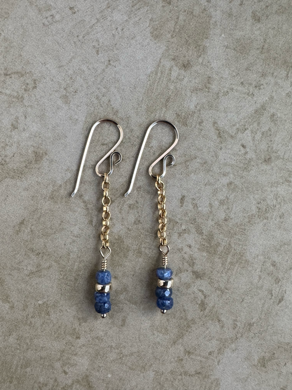 Simple Elegance Limited Edition: Gold-Filled Sapphire Earrings