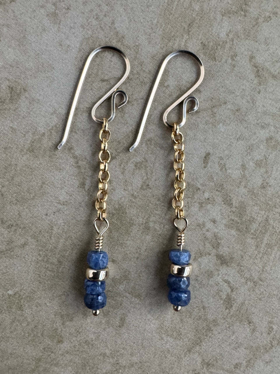Simple Elegance Limited Edition: Gold-Filled Sapphire Earrings