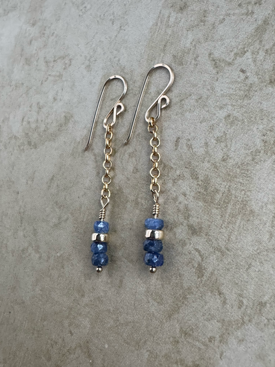 Simple Elegance Limited Edition: Gold-Filled Sapphire Earrings