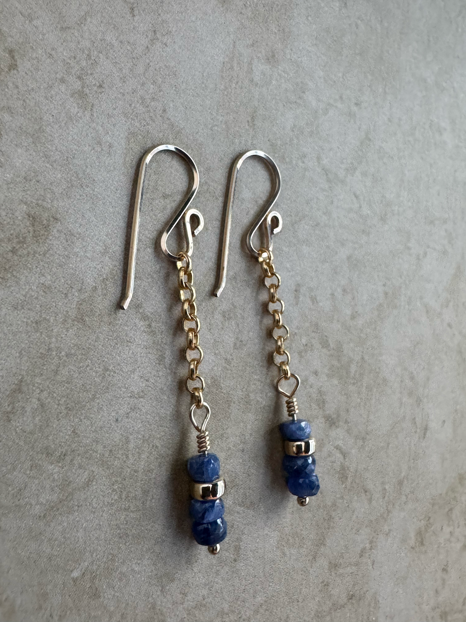 Simple Elegance Limited Edition: Gold-Filled Sapphire Earrings