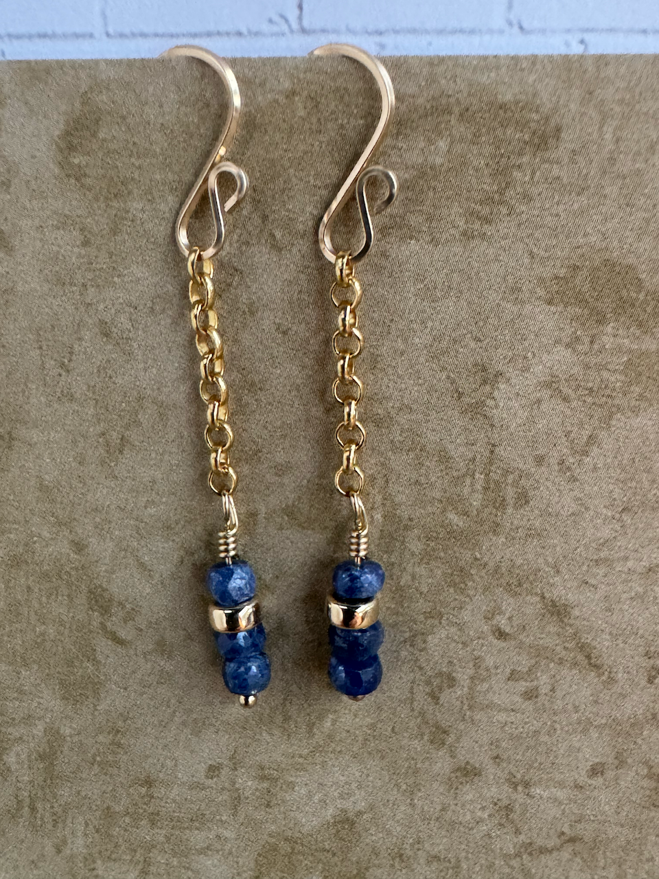 Simple Elegance Limited Edition: Gold-Filled Sapphire Earrings