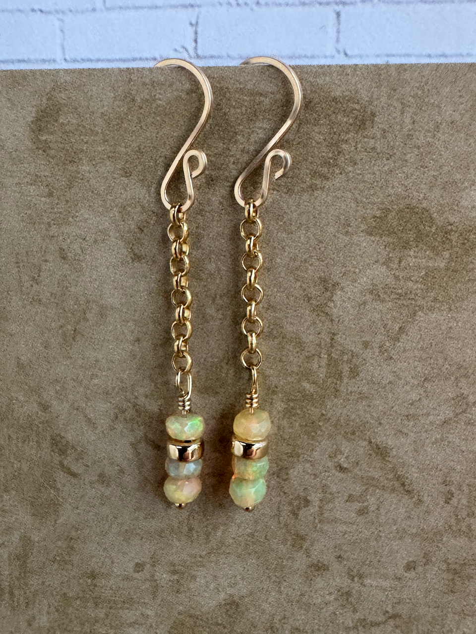 Simple Elegance Limited Edition - Gold Filled Ethiopian Welo Opal Earrings