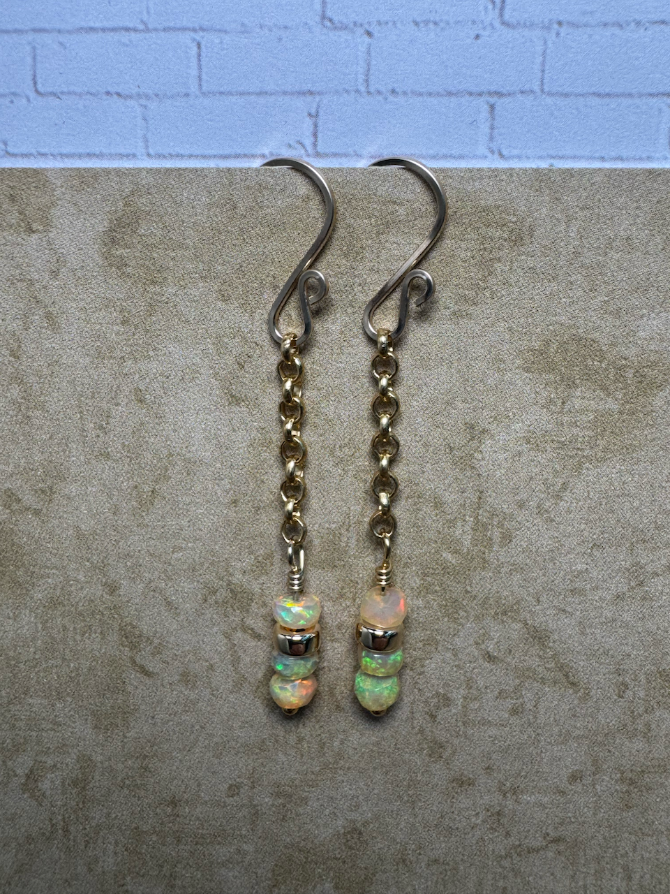 Simple Elegance Limited Edition - Gold Filled Ethiopian Welo Opal Earrings
