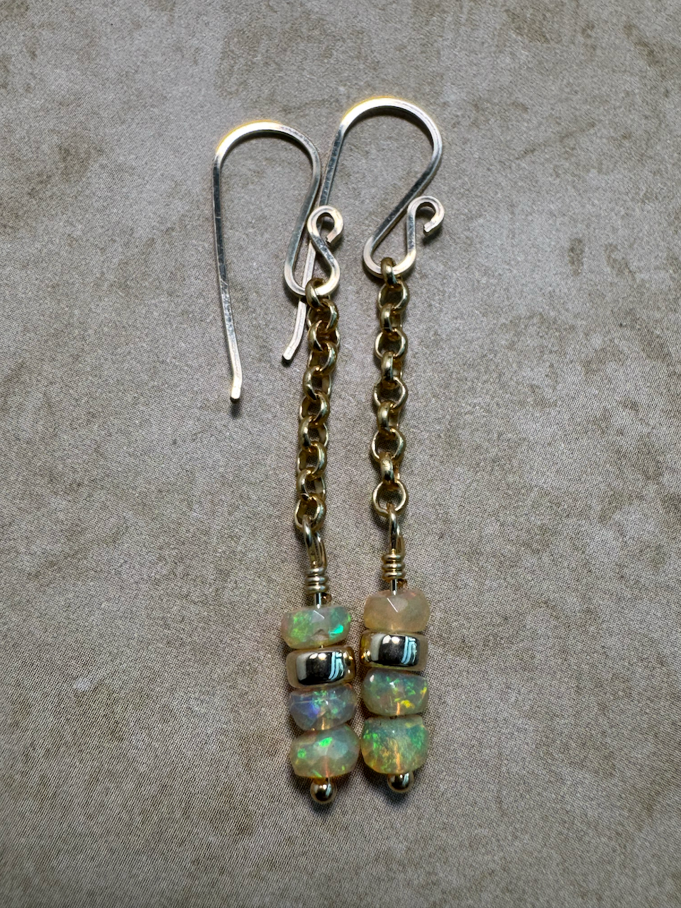 Simple Elegance Limited Edition - Gold Filled Ethiopian Welo Opal Earrings