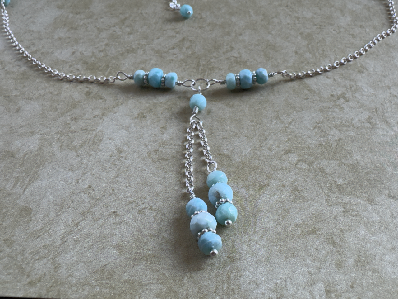 Sterling Silver Larimar Necklace