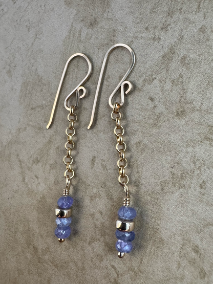Simple Elegance Limited Edition: Gold-Filled Tanzanite Earrings