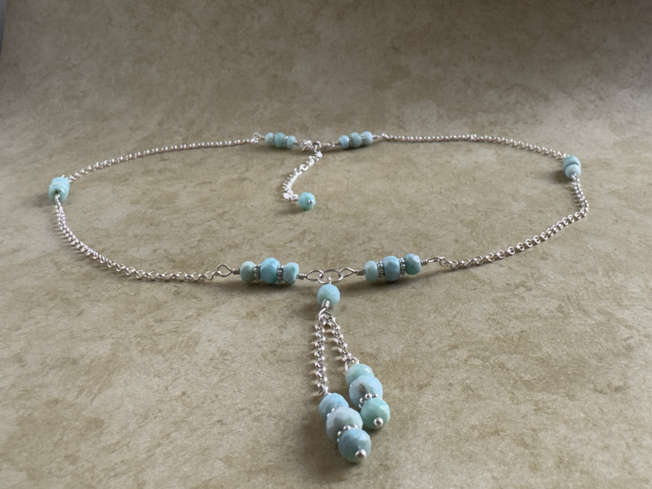Sterling Silver Larimar Necklace