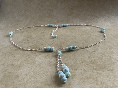 Sterling Silver Larimar Necklace