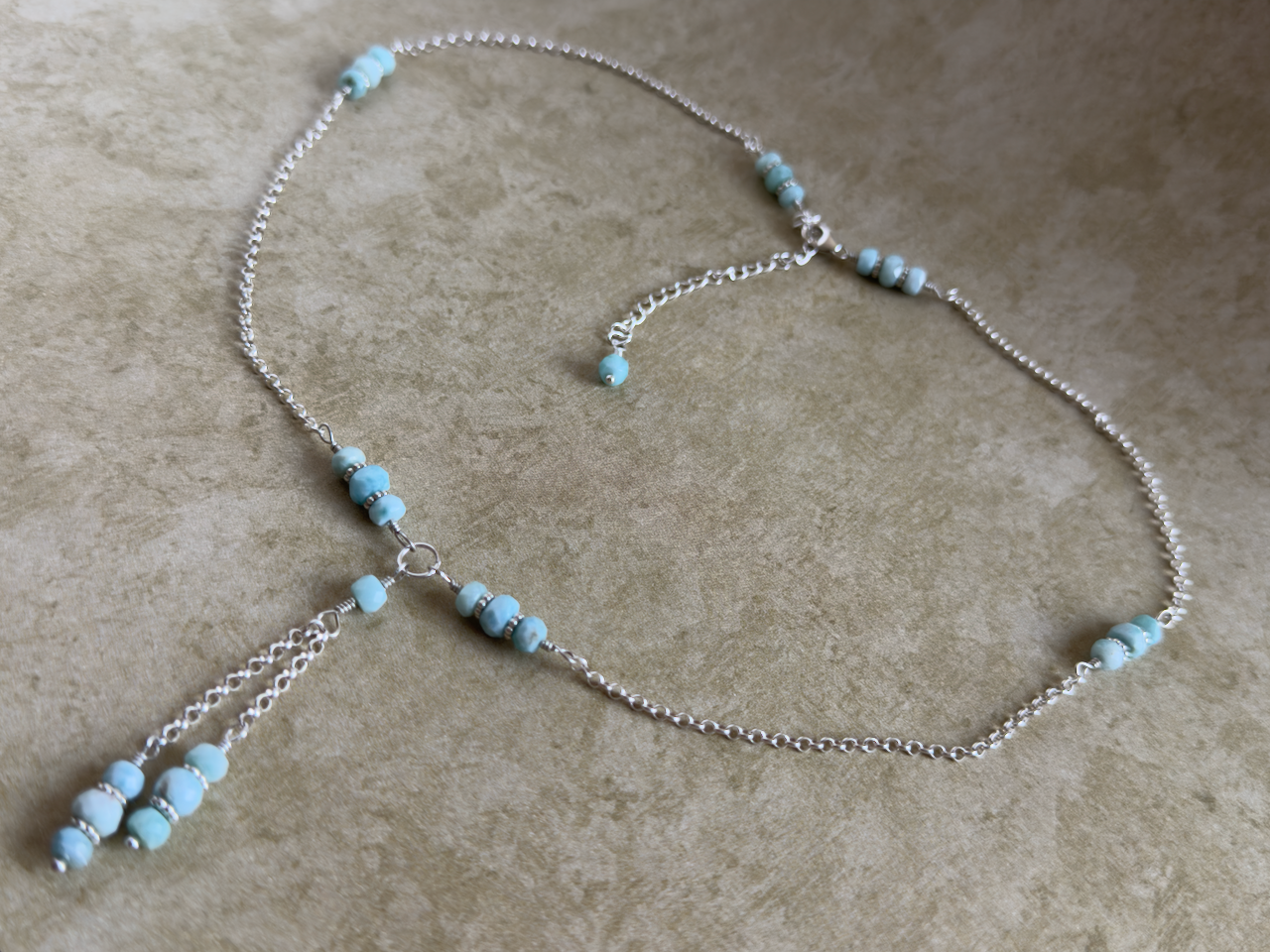Sterling Silver Larimar Necklace