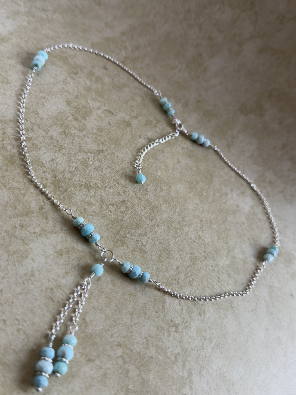 Sterling Silver Larimar Necklace