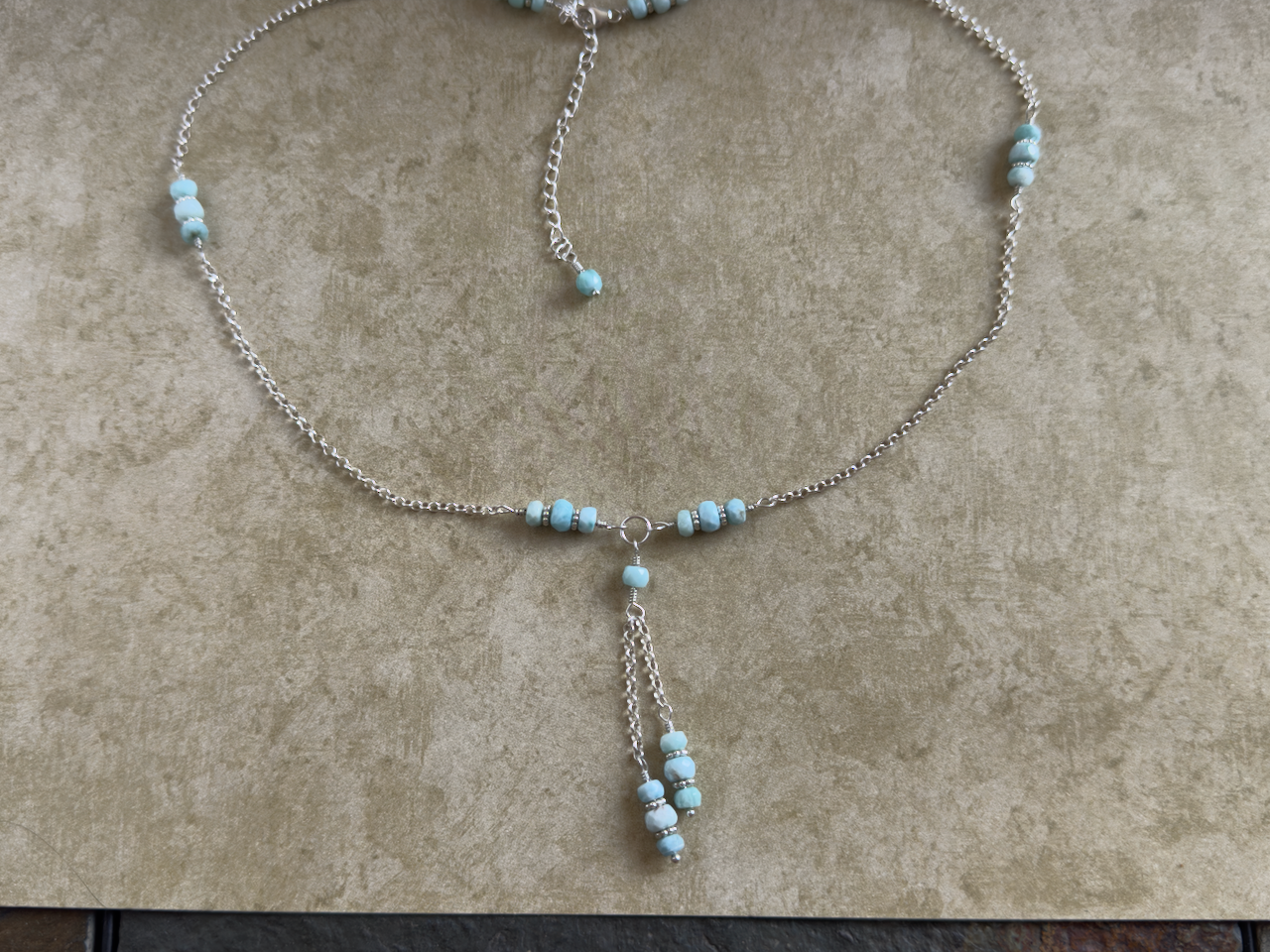 Sterling Silver Larimar Necklace