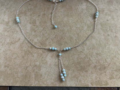 Sterling Silver Larimar Necklace