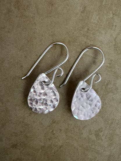 Fine Silver Teardrop Earrings