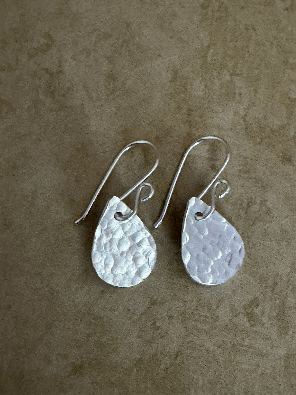 Fine Silver Teardrop Earrings