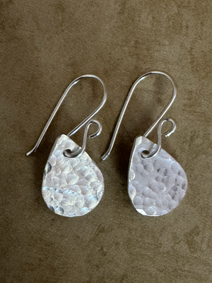 Fine Silver Teardrop Earrings