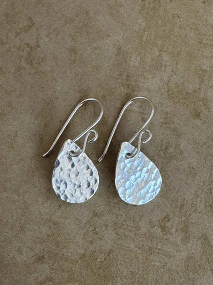 Fine Silver Teardrop Earrings