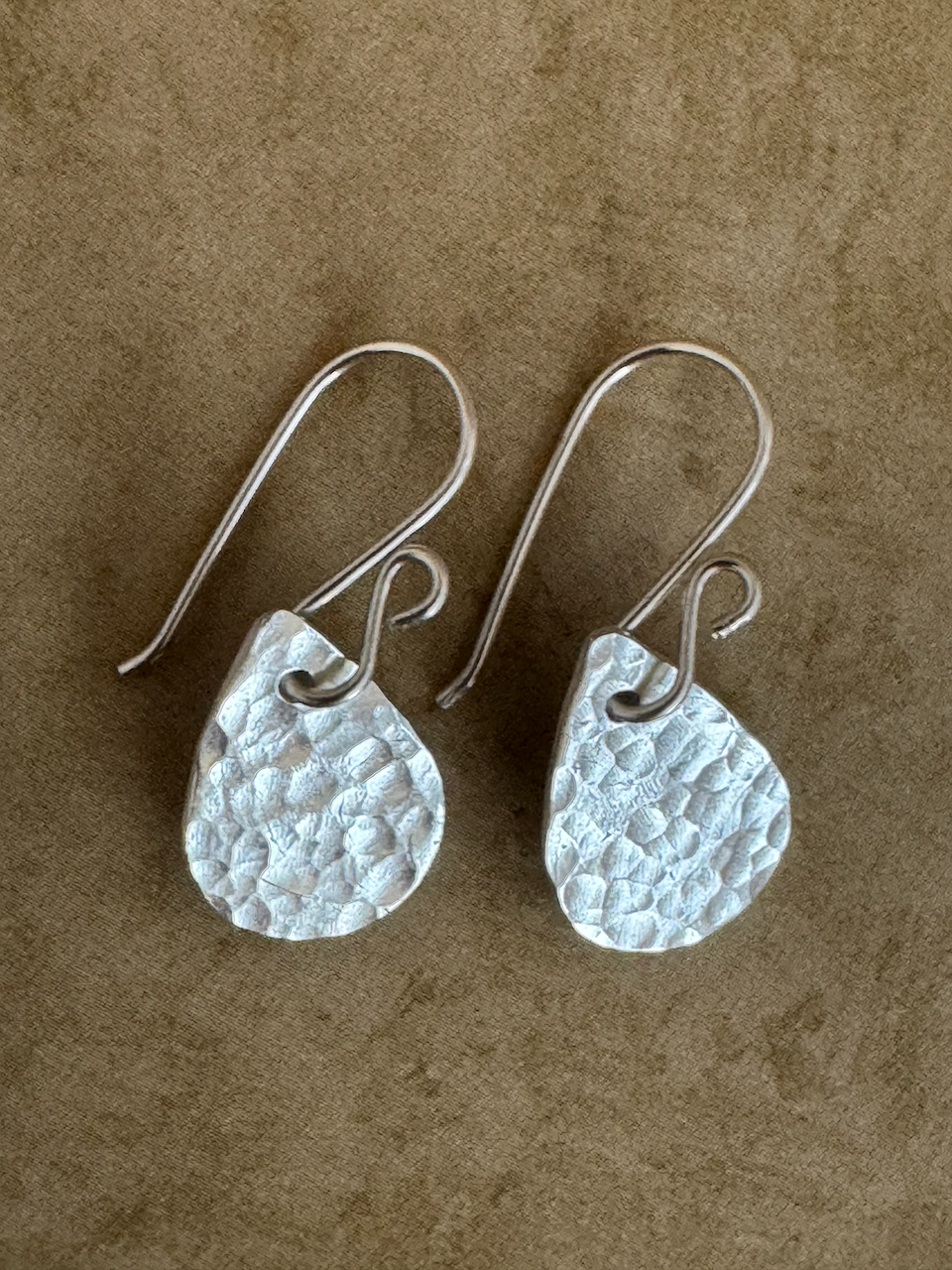 Fine Silver Teardrop Earrings