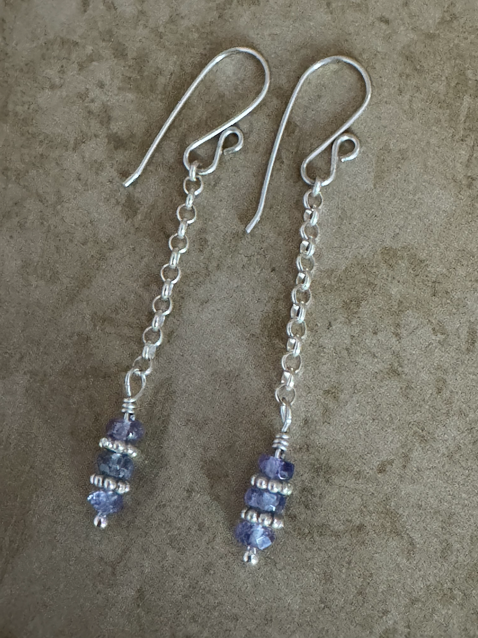 Sterling Silver Tanzanite Single Chain Dangles