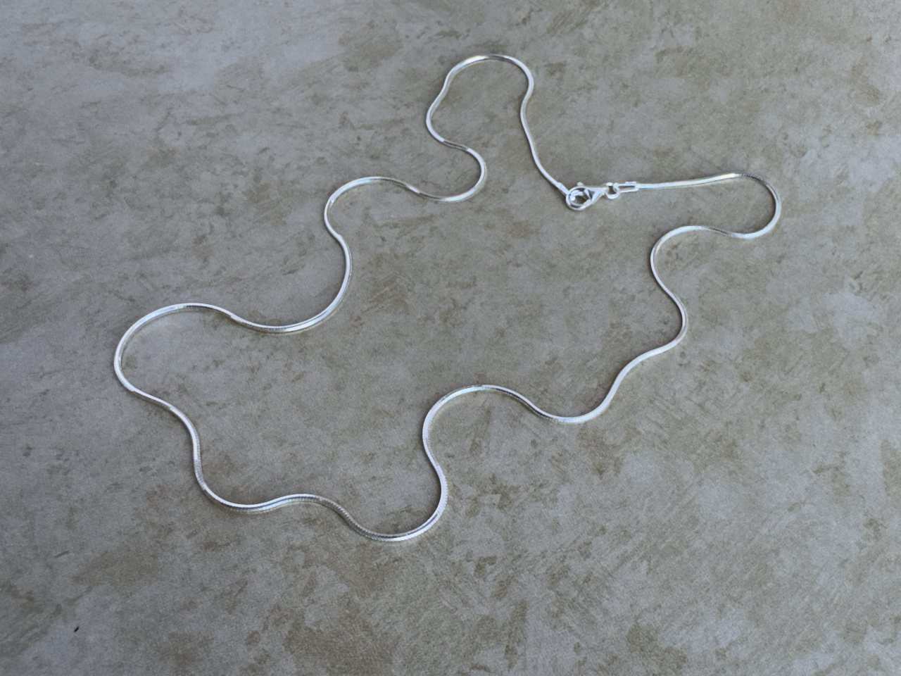 Sterling Silver .8mm Diamond Cut Snake Chain