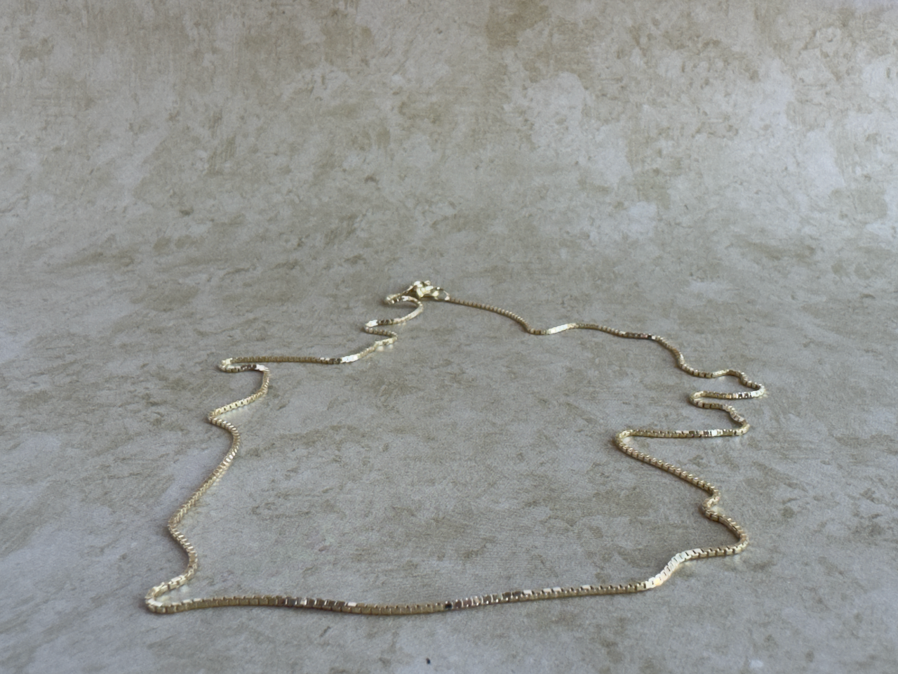 Yellow Gold over Sterling Silver 1mm 18" Box Chain