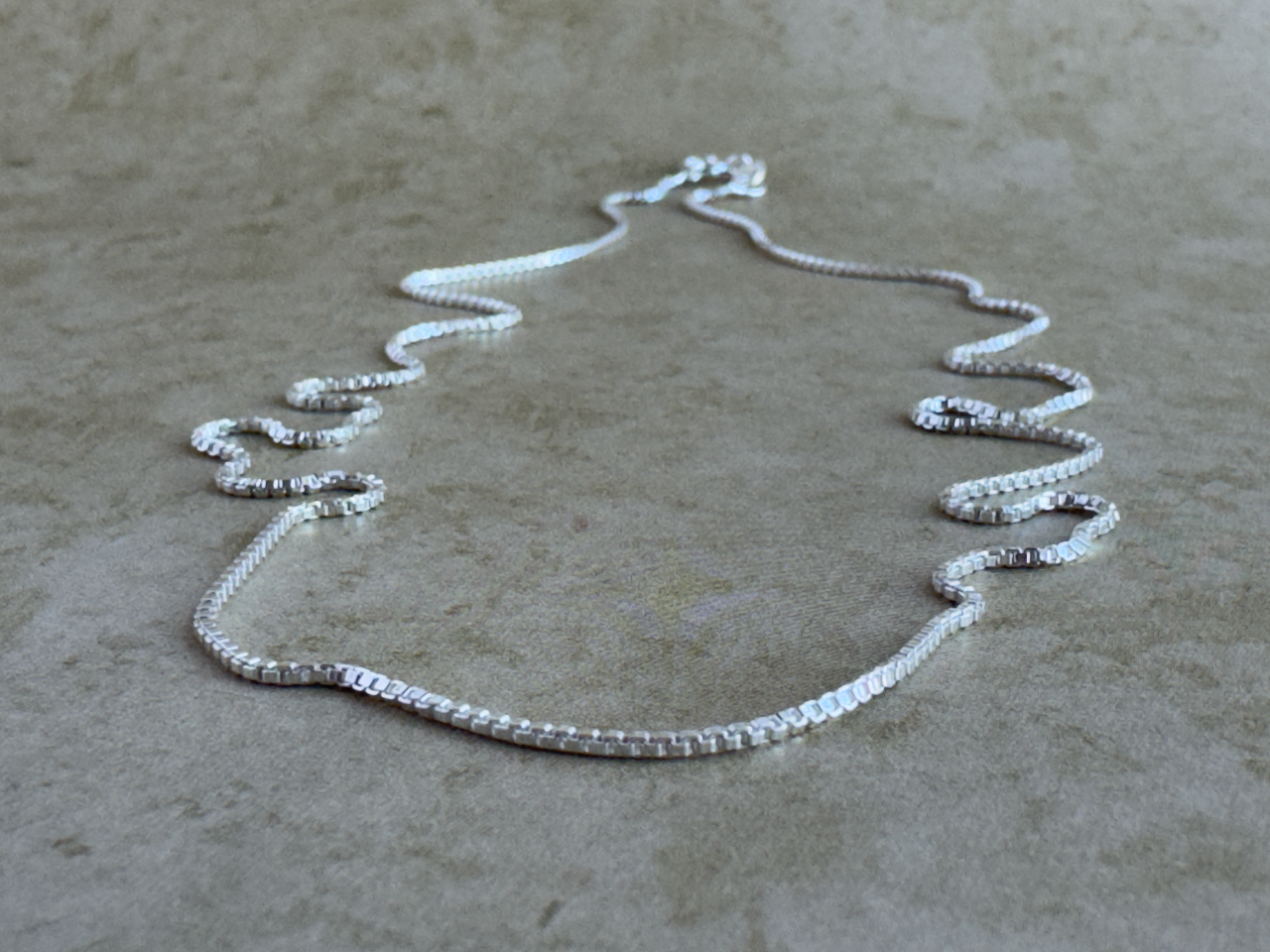 Sterling Silver 1mm 18" Box Chain