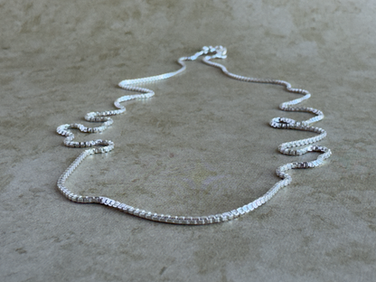 Sterling Silver 1mm 18" Box Chain