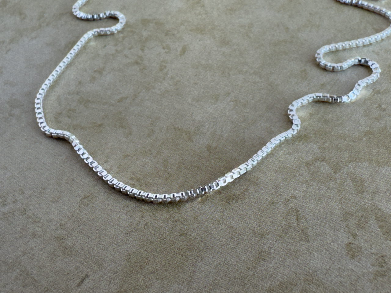 Sterling Silver 1mm 18" Box Chain