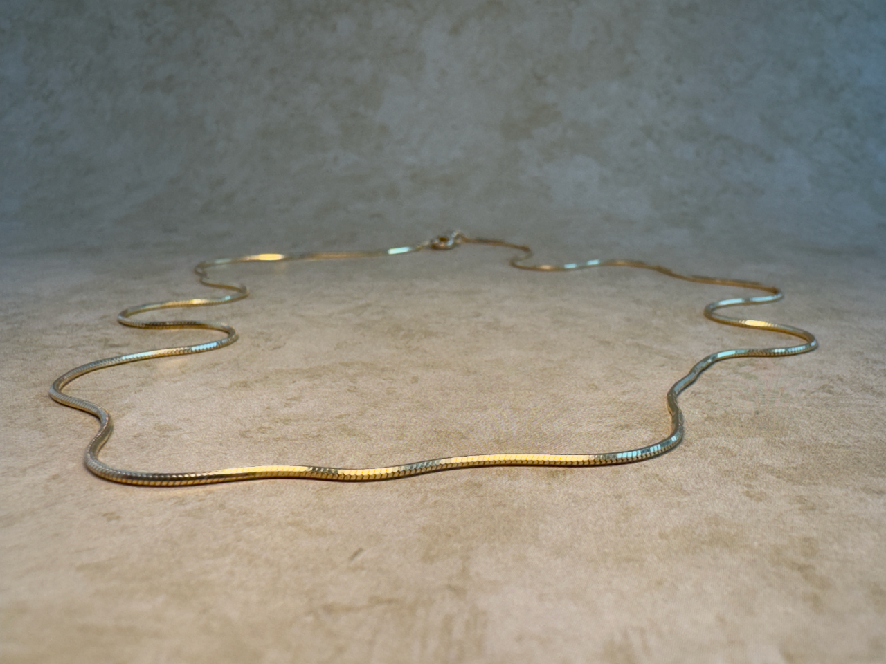 Yellow Gold over Sterling Silver .8mm Diamond Cut Snake Chain