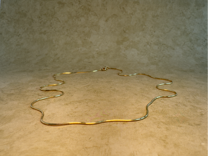 Yellow Gold over Sterling Silver .8mm Diamond Cut Snake Chain