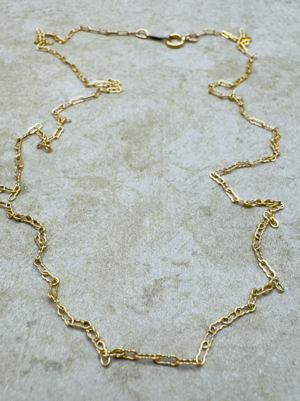 Gold-Filled Thin Crinkle Chain