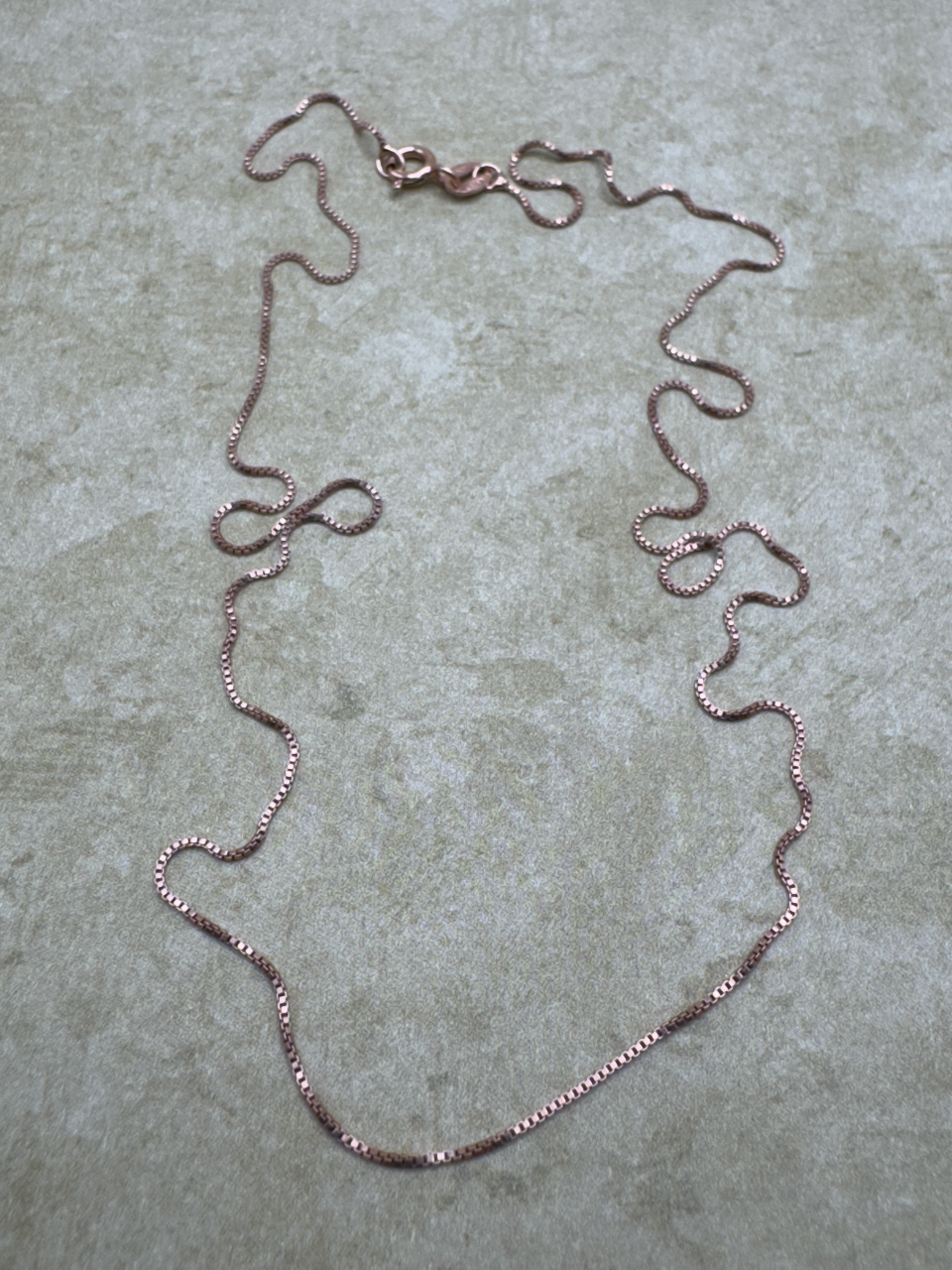 Rose Gold Over Sterling Silver 18" .9mm Box Chain