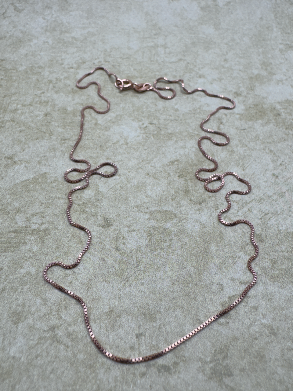 Rose Gold Over Sterling Silver 18" .9mm Box Chain