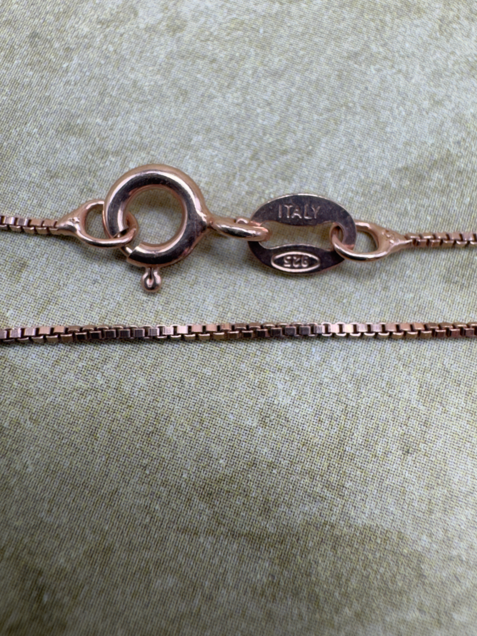 Rose Gold Over Sterling Silver 18" .9mm Box Chain